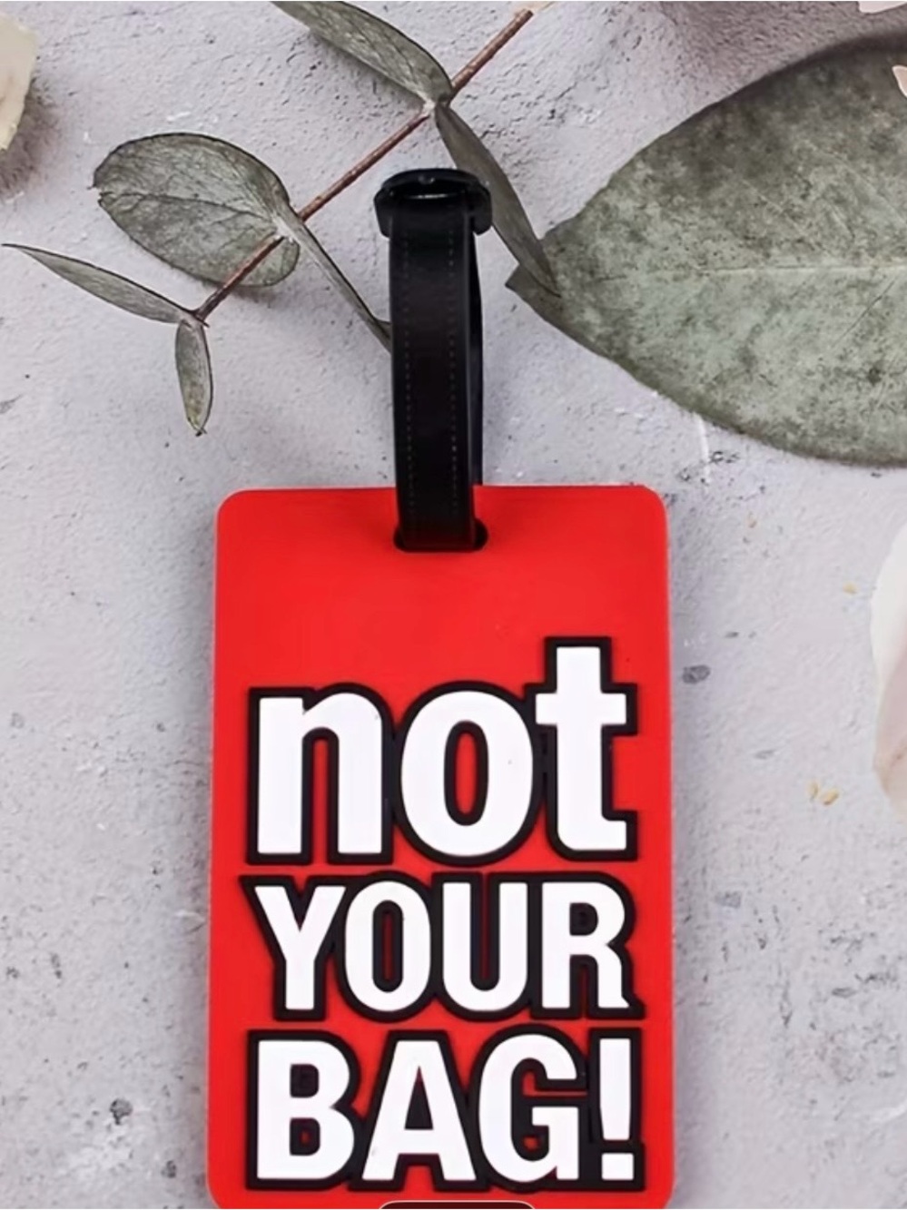 Men's Red 'Not Your Bag' Luggage Tag